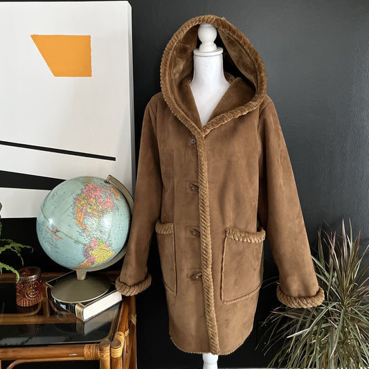 1990's Boho Hooded Coat