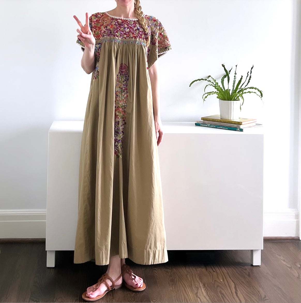 Vintage Boho Embroidered Dress