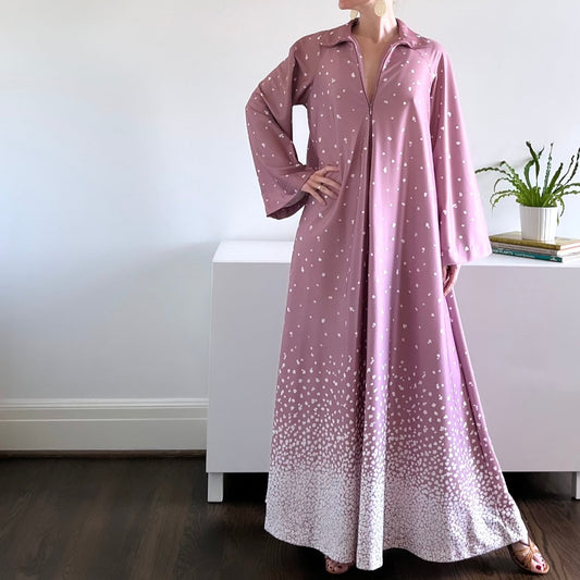 1970's David Brown 'Poni' Caftan Lounge Dress